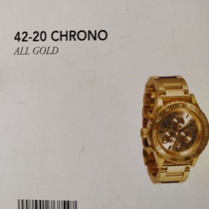 Nixon 42 20 gold watch